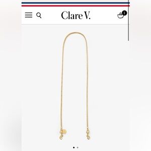 NIB- Clare V Vintage Gold Snake Chain Crossbody chain